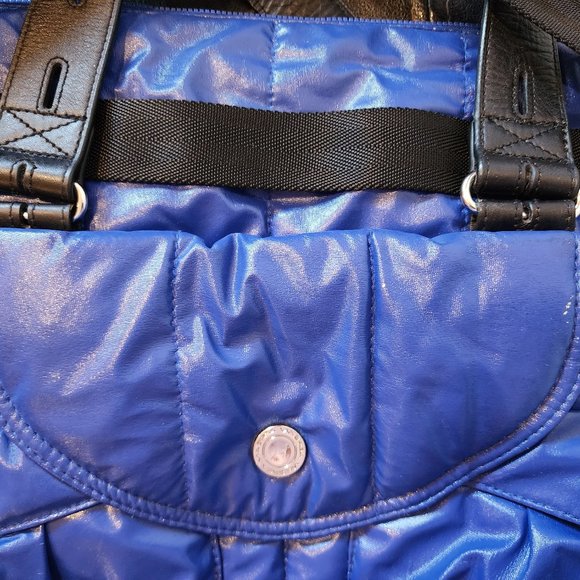 Via Spiga Logo Cobalt Blue Tote Shoulder Bag - Picture 4 of 11